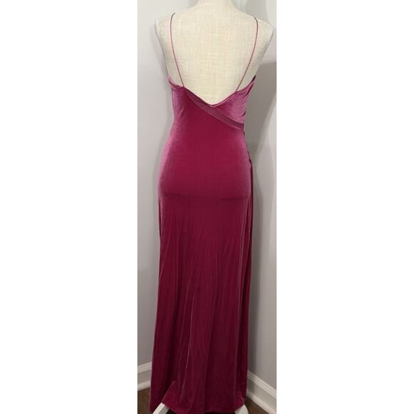 Free People Intimately Spliced Velvet Maxi Evening Event Dress Blossom Pink XS - Picture 4 of 4